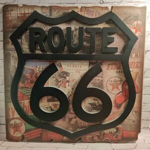 Wall Art, Sign, Wooden Route 66/ Texaco Gas station's Sign - 18in x 18in